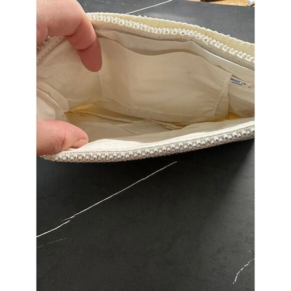 Beaded White Envelope Clutch - Picture 3 of 4